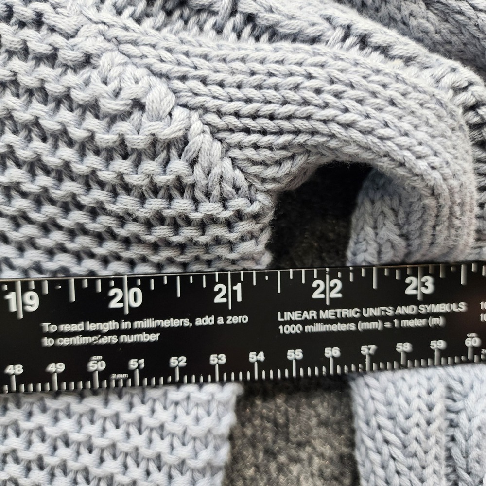 NWT BRIT.NY Women Cable Knit Cotton Sweater Preppy Coastal Nautical Large Top - Picture 4 of 10